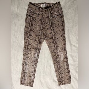 Vintage Snakeskin leather pants sz 2